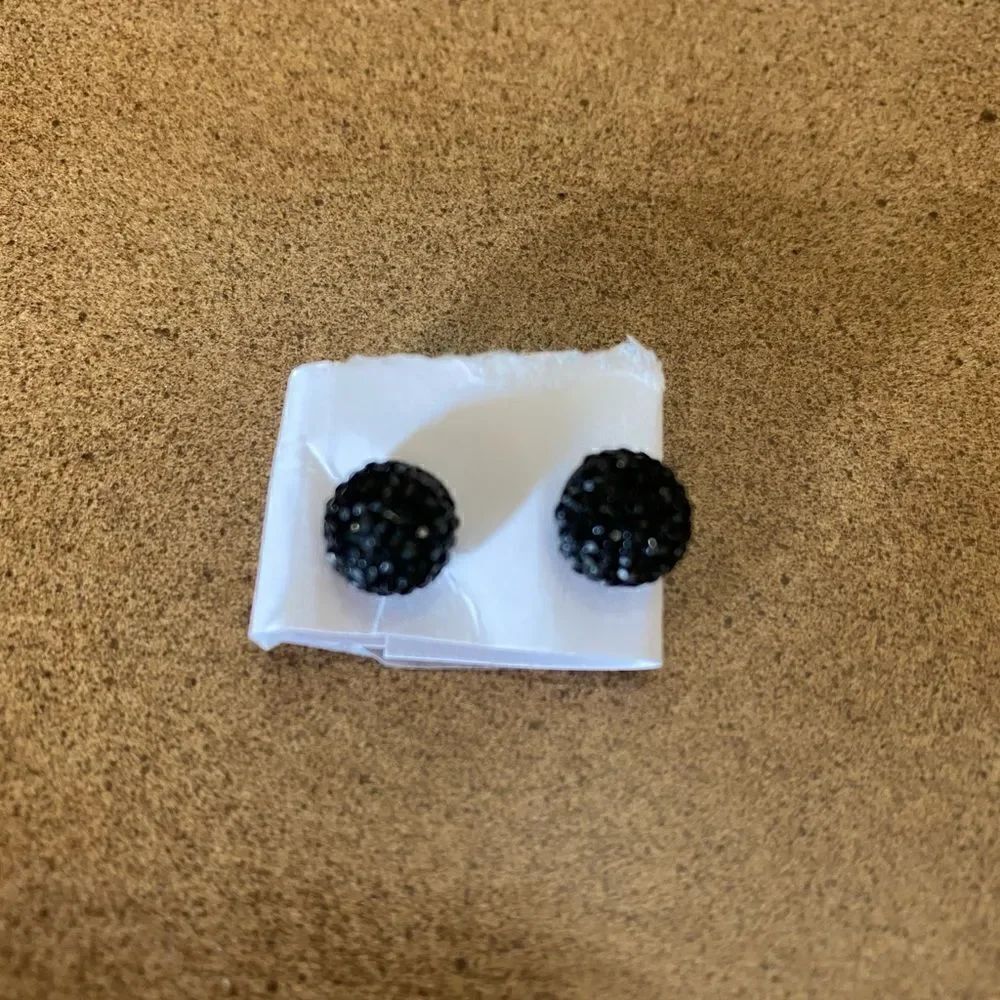 Dazzling black stud earrings 